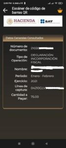 Resultado de Verificación de QR en Smartphone